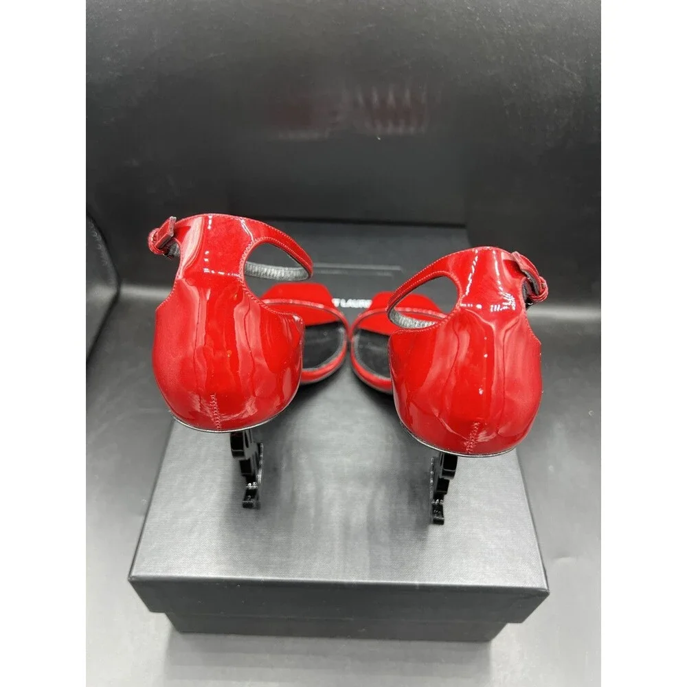 Saint Laurent Red Opyum Heels YSL EUR 37 / US Women’s Size 7 - Picture 13 of 16